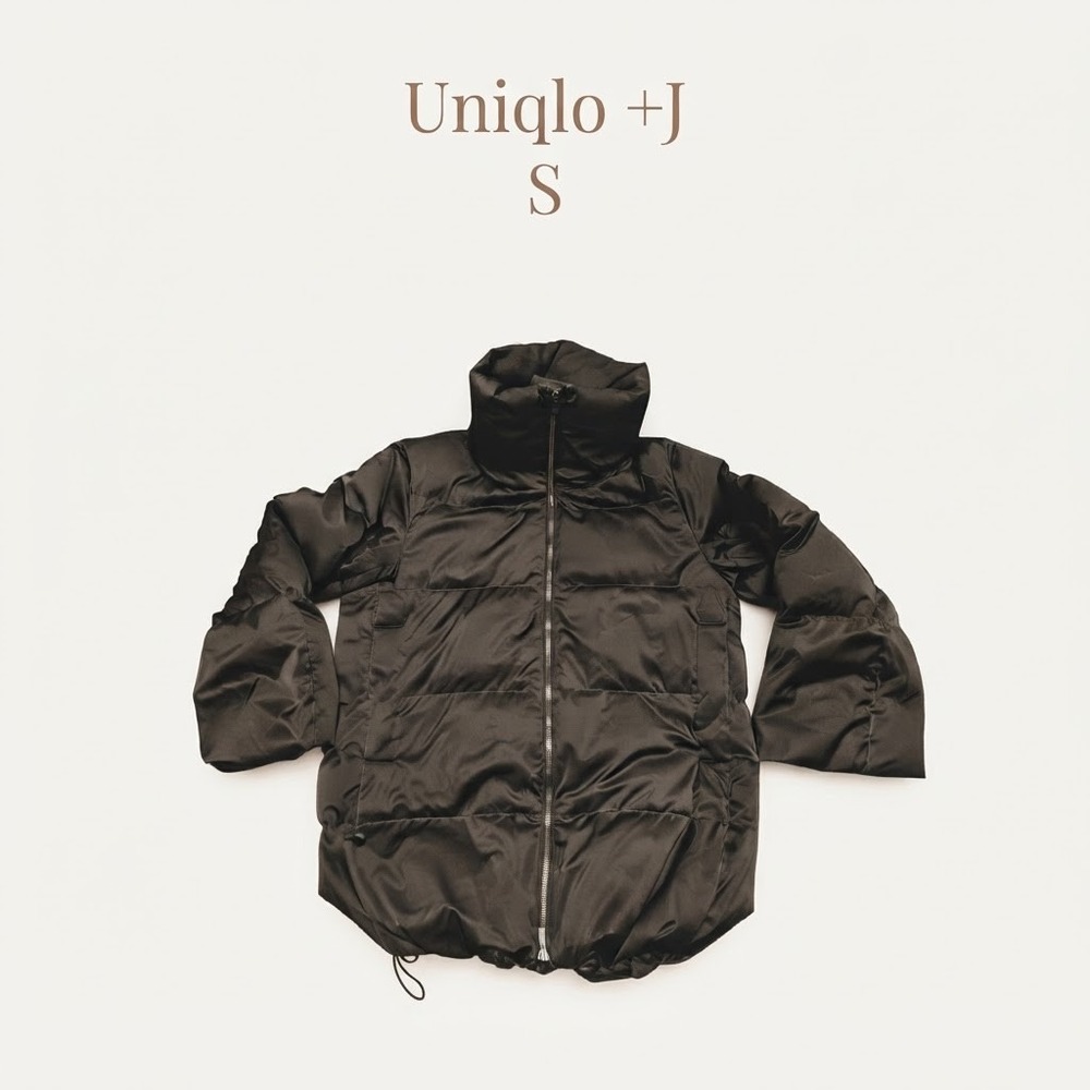 Uniqlo +J Down Volume Jacket - Oversized High Collar Size S Black